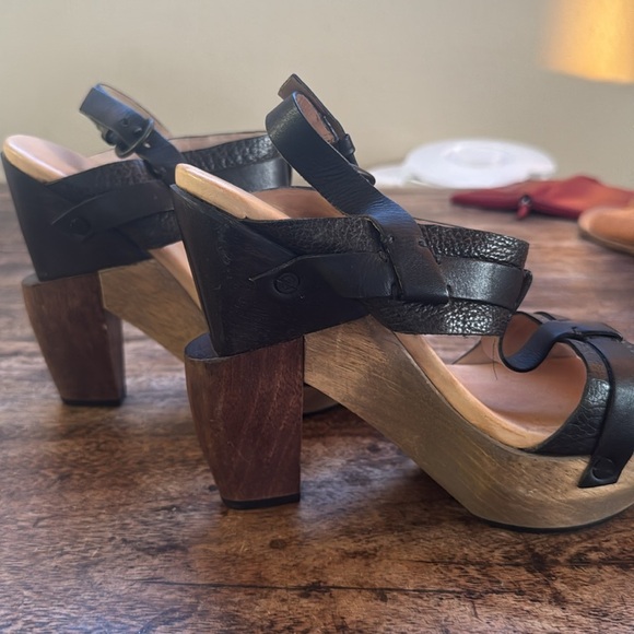 All Saints Stylish Black Leather Platform Sandals size 39 - Picture 10 of 10